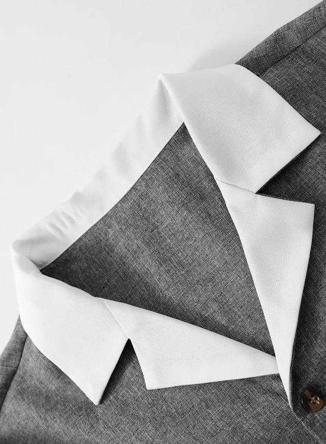 Take Two Men Grey Pocket Detail Shirt and Pants Co-Ords - Image 4